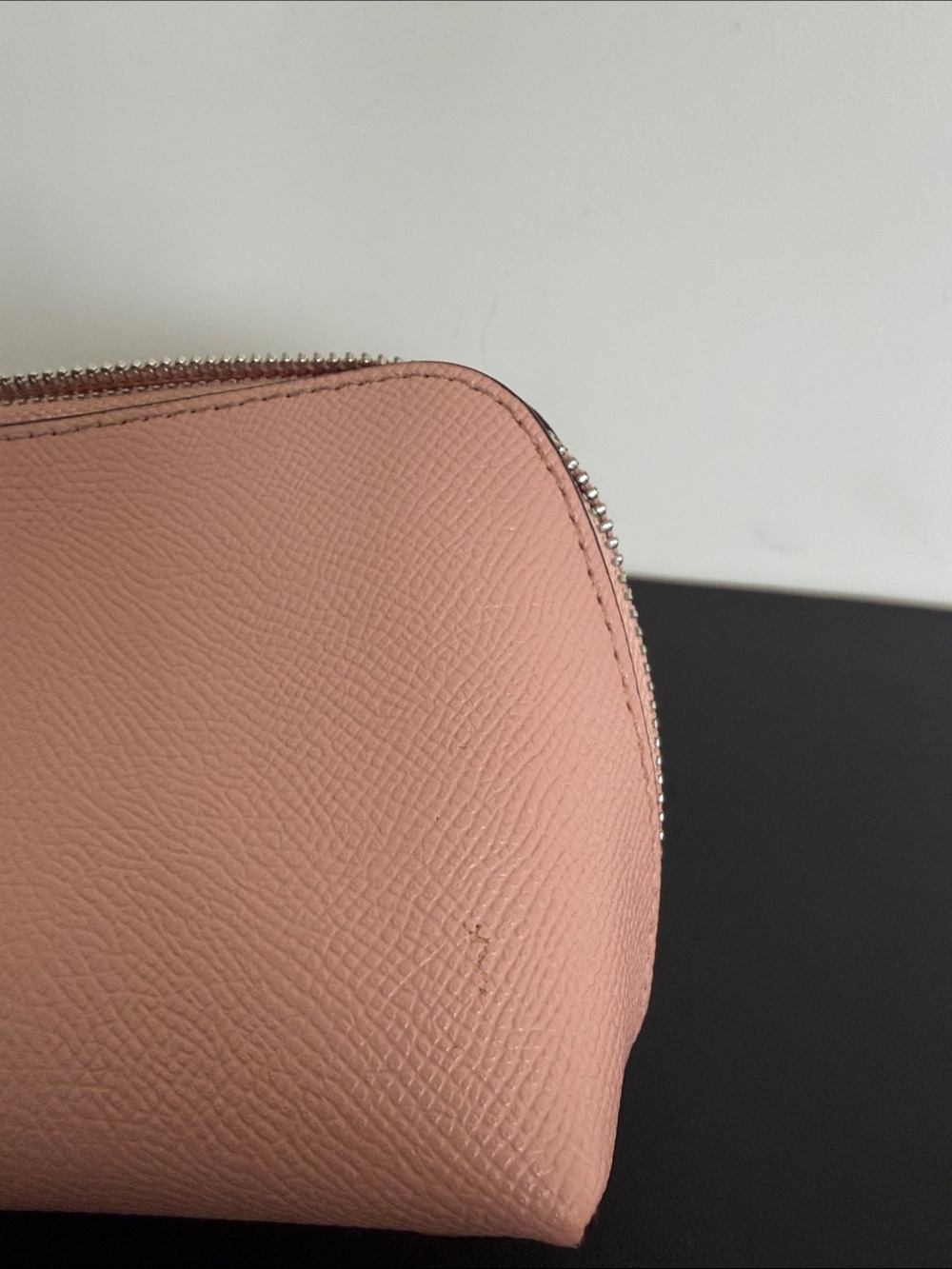 Coach F57857 Cosmetic Case Blush Pink Crossgrain Leather Makeup Pouch - Picture 11 of 12